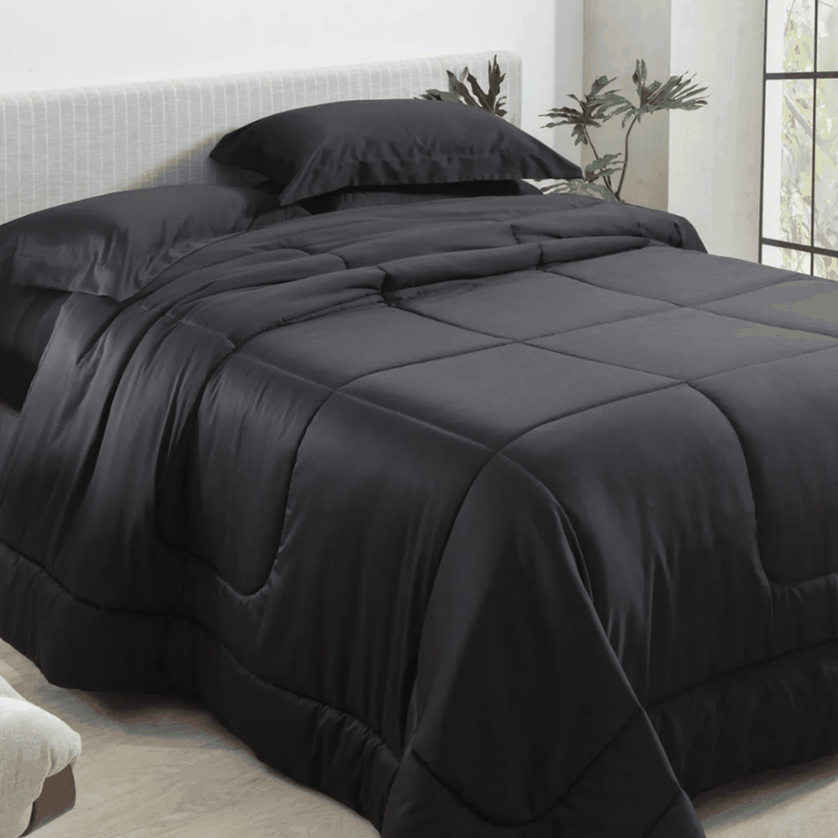 Edredom 300 Fios Satinée Kacyumara Preto
