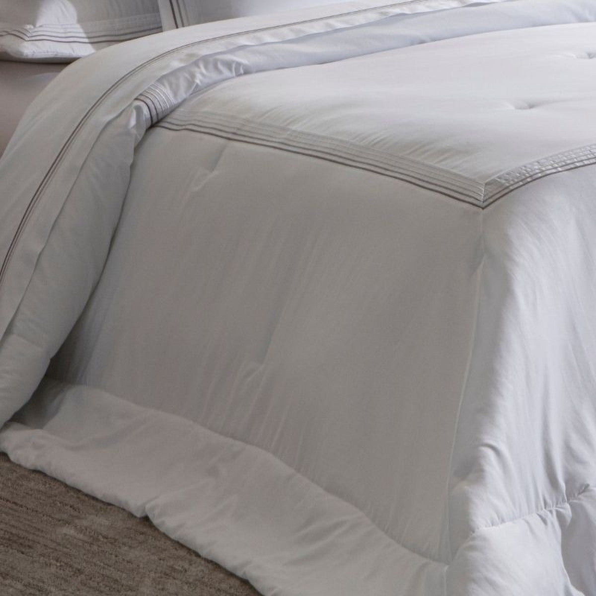 Colcha 300 Fios Capadocia Kacyumara Branco/Cinza