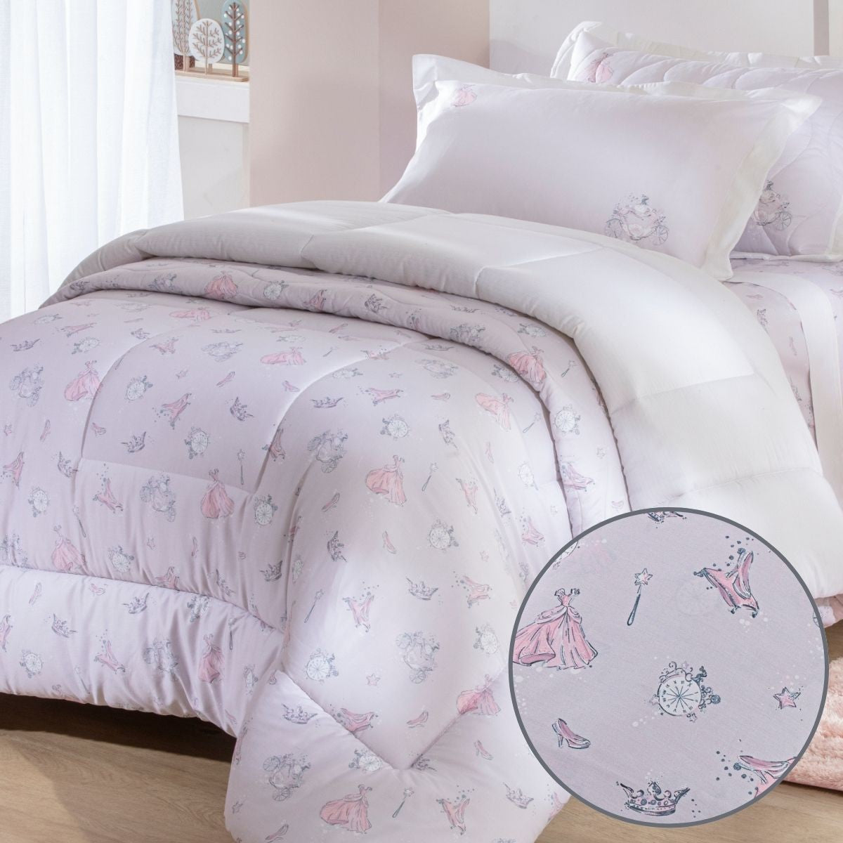 Edredom 300 Fios Satinée Kacyumara Princesas