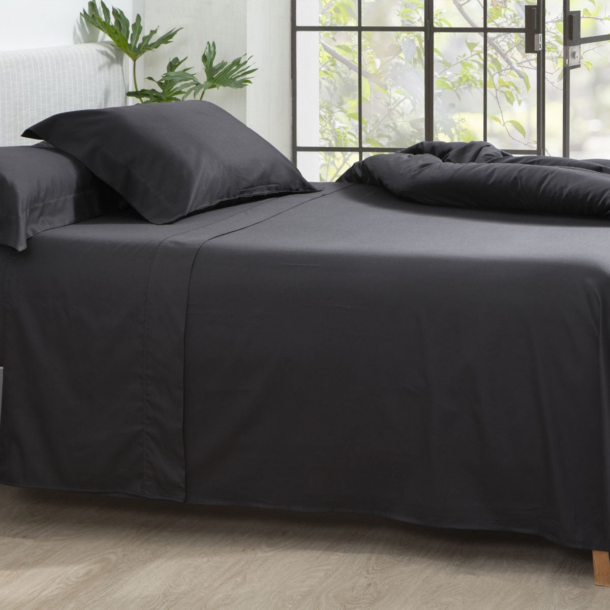 Lençol de Elástico 300 Fios Satinée Kacyumara Preto
